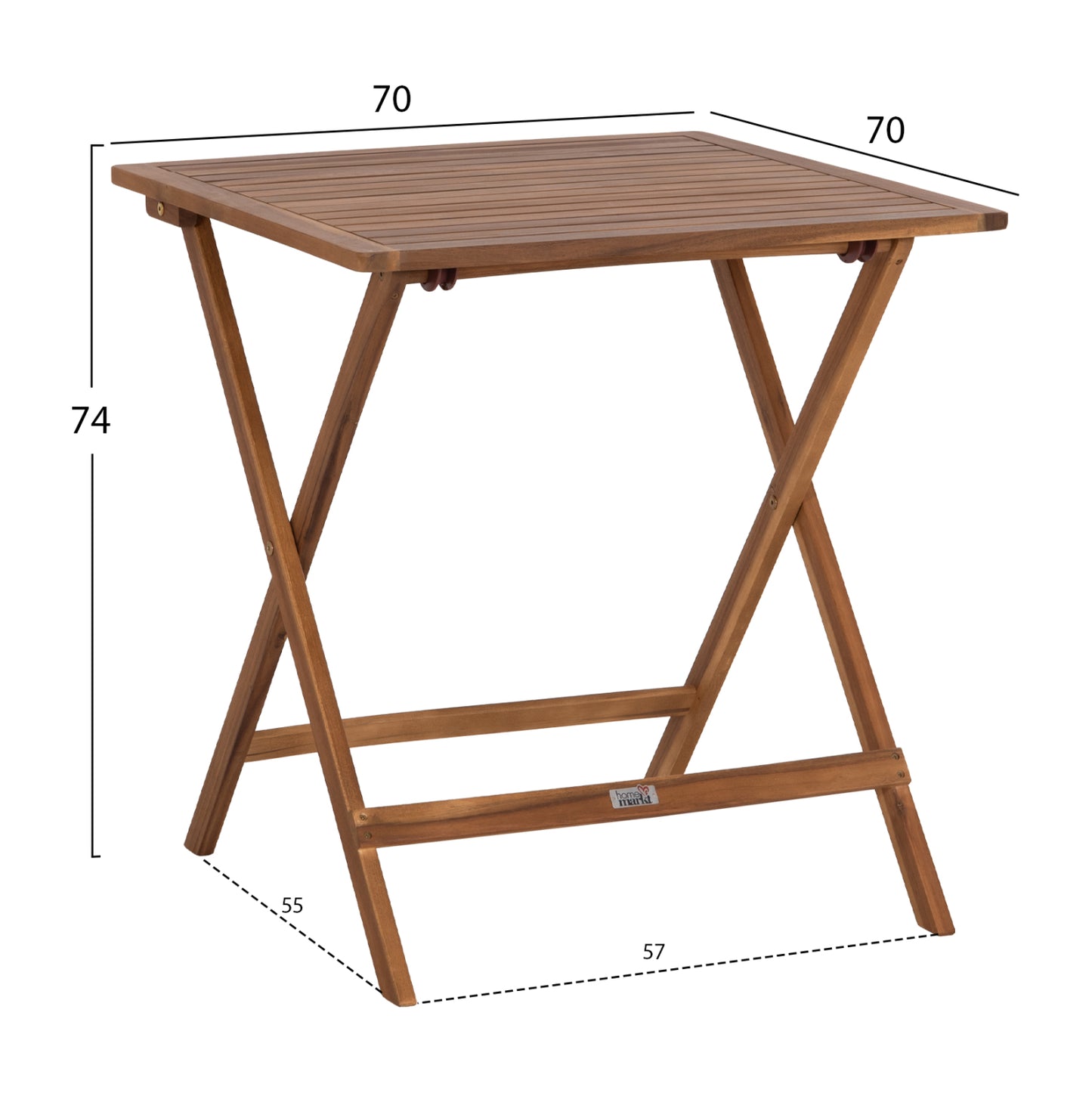 OUTDOOR DINING SET 3PCS SOUL HM10984.02 ACACIA WOOD--ECRU TEXTILENE
