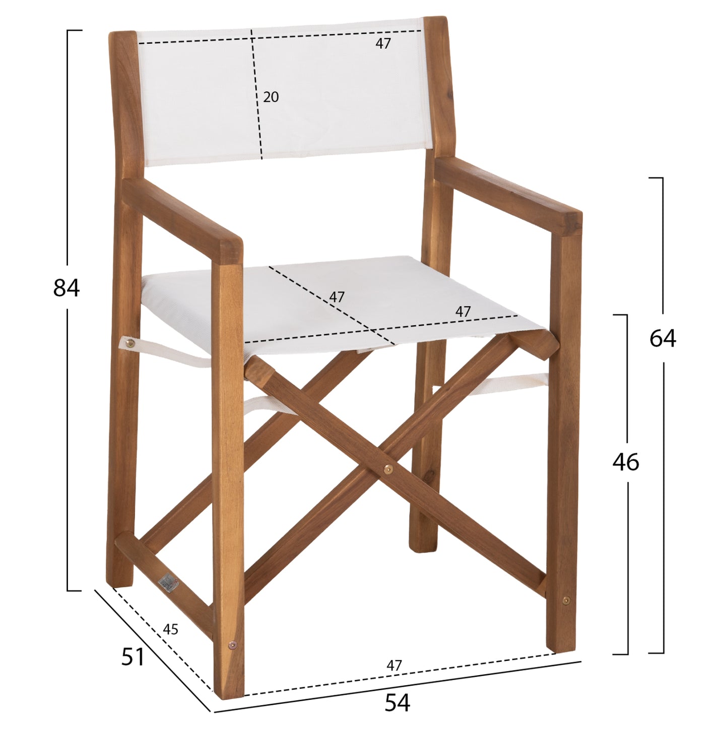 OUTDOOR DINING SET 3PCS SOUL HM10984.02 ACACIA WOOD--ECRU TEXTILENE