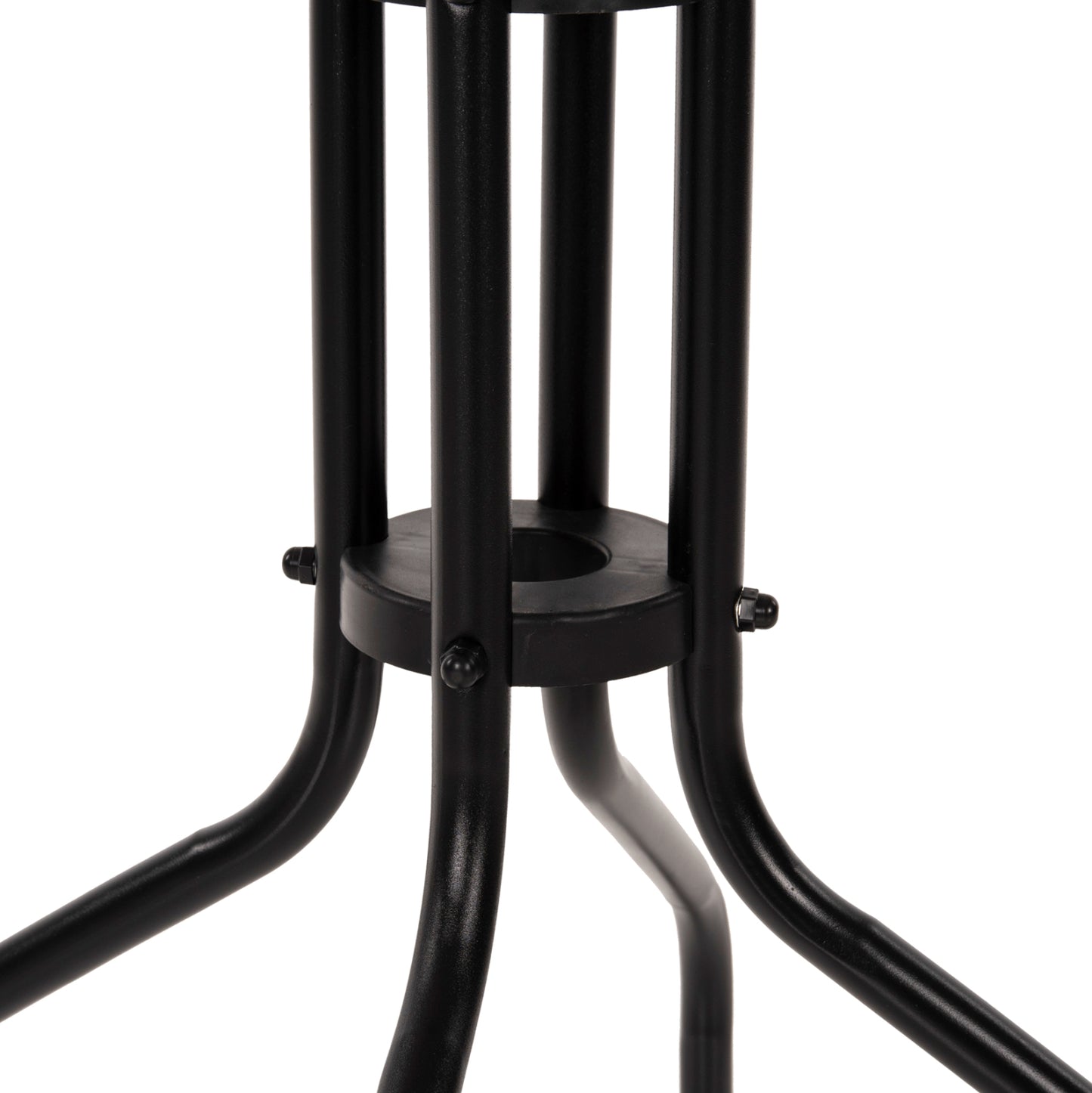 OUTDOOR DINING SET 3PCS LAURA ΗΜ10467.03 METAL & ALUM. CHAIRS & TABLE Φ60cm BLACK