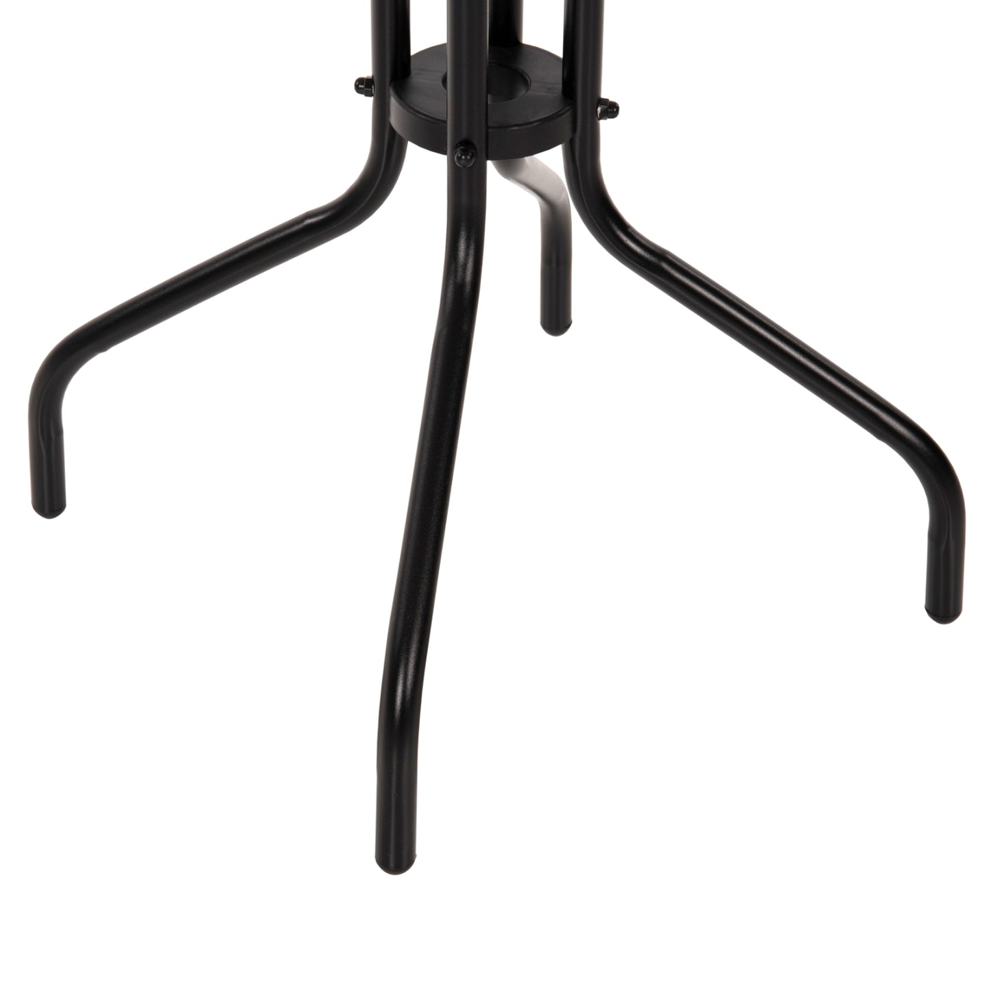 OUTDOOR DINING SET 3PCS LAURA ΗΜ10467.03 METAL & ALUM. CHAIRS & TABLE Φ60cm BLACK