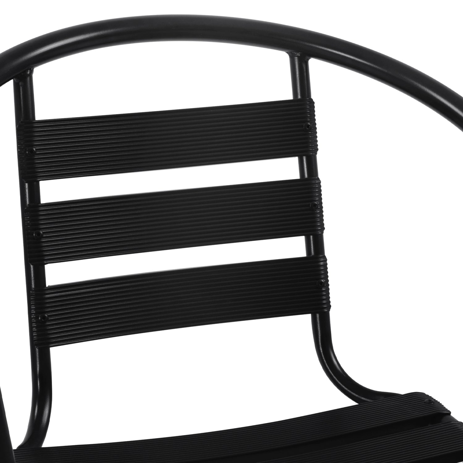 OUTDOOR DINING SET 3PCS LAURA HM10468.03 METAL & ALUM. CHAIRS & TABLE--BLACK