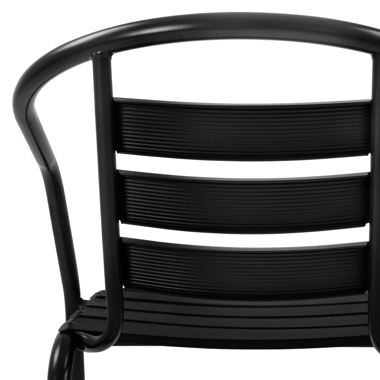 OUTDOOR DINING SET 3PCS LAURA HM10468.03 METAL & ALUM. CHAIRS & TABLE--BLACK