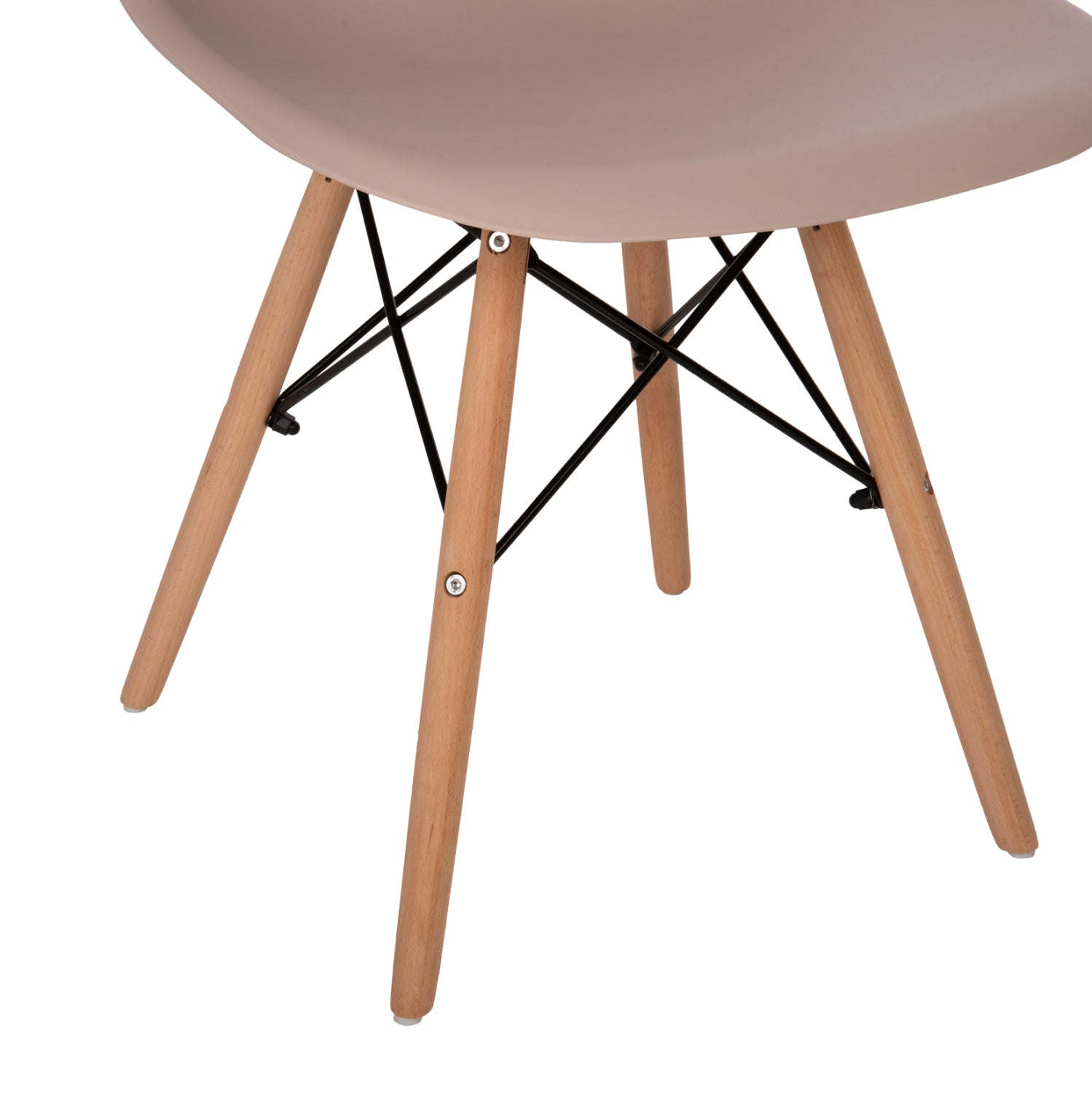 DINING SET 3PCS TWIST HM21370 ROUND TABLE Φ60 & 2 DINING CHAIRS IN CAPPUCCINO COLOR