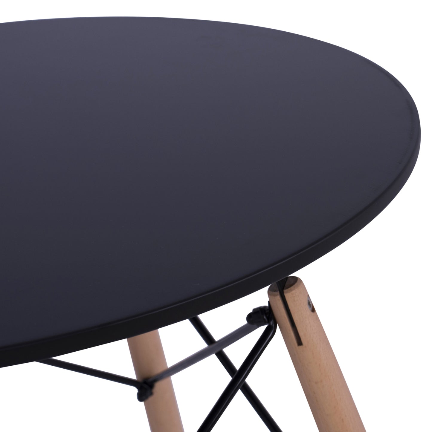 DINING SET 3PCS TWIST HM21371 ROUND TABLE Φ60 & 2 DINING CHAIRS IN BLACK COLOR