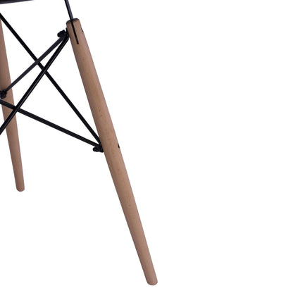 DINING SET 3PCS TWIST HM21371 ROUND TABLE Φ60 & 2 DINING CHAIRS IN BLACK COLOR