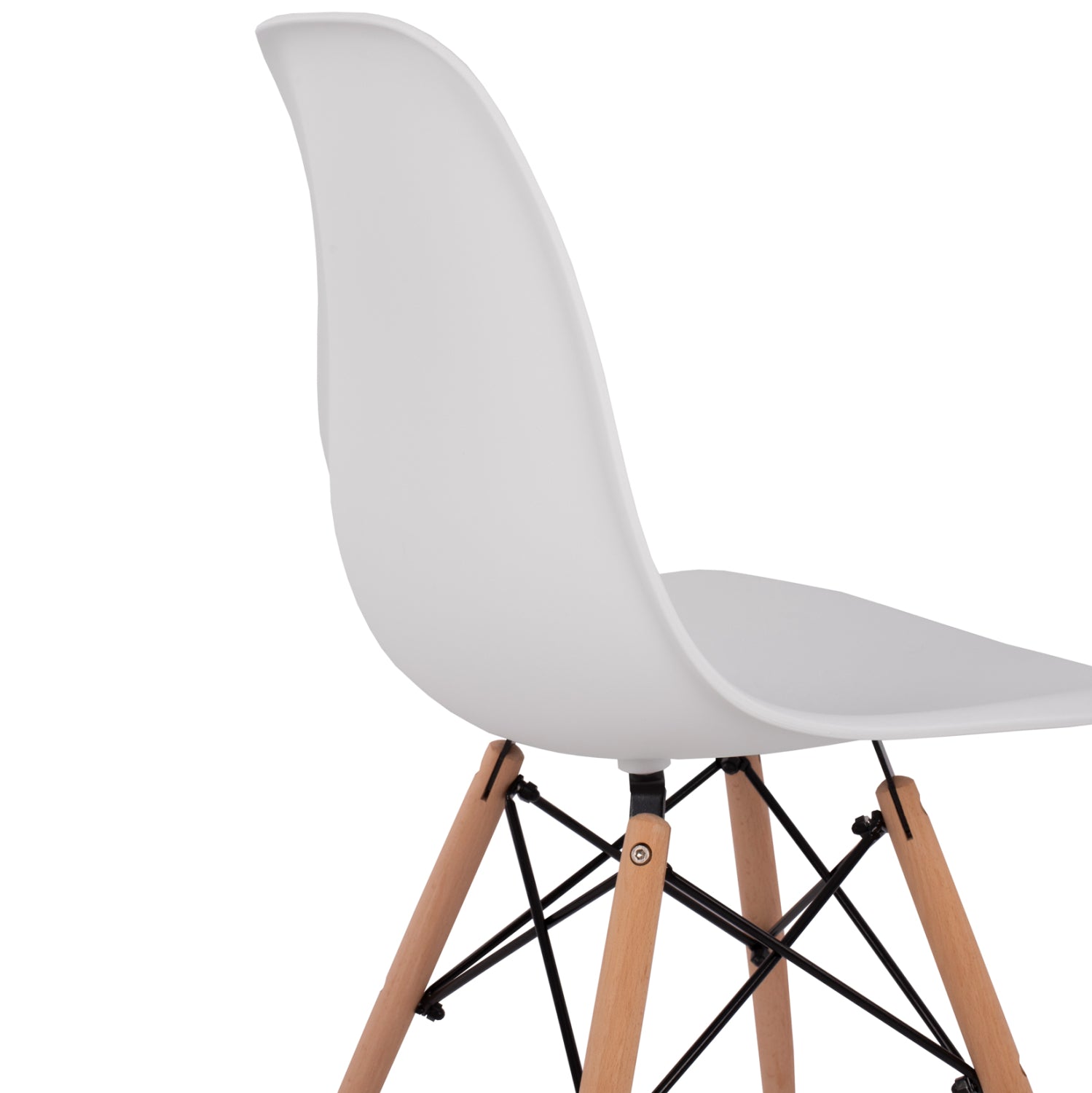 DINING SET 3PCS TWIST HM21372 ROUND TABLE Φ80 & 2 DINING CHAIRS IN WHITE COLOR