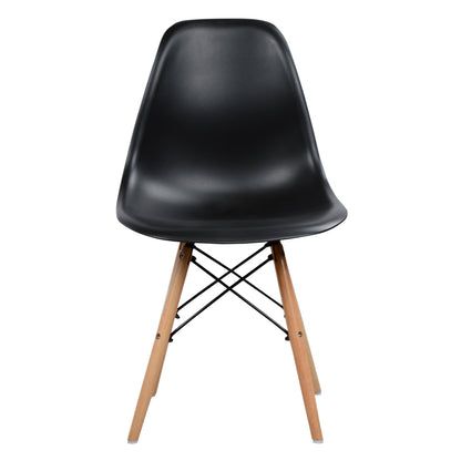 DINING SET 3PCS TWIST HM21373 ROUND TABLE Φ80 & 2 DINING CHAIRS IN BLACK COLOR
