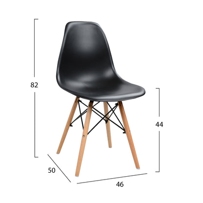 DINING SET 3PCS KELVIN HM21376 SQUARE TABLE IN SONAMA OAK--2 DINING CHAIRS IN BLACK