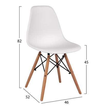 DINING SET 3PCS TETRAN HM21386 SQUARE TABLE & 2 DINING CHAIRS IN WHITE