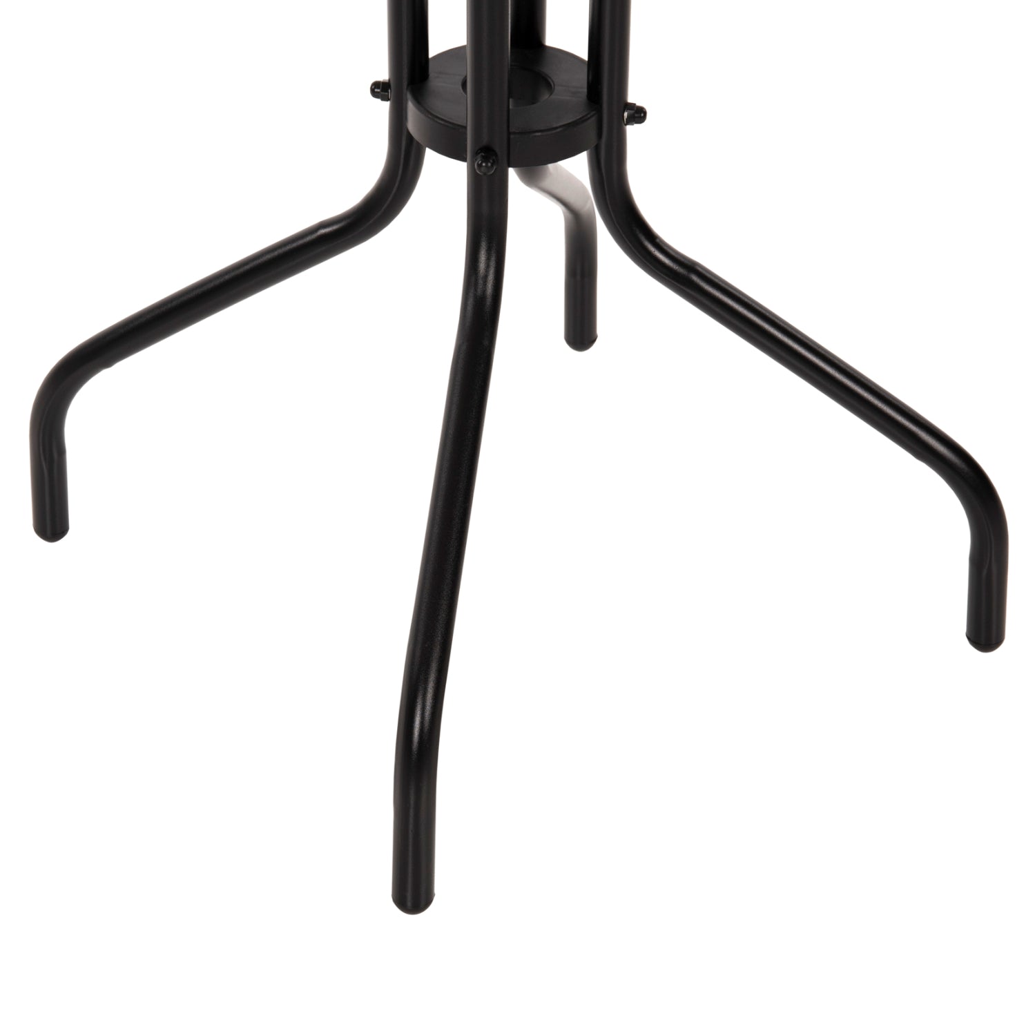 OUTDOOR DINING SET 3PCS LEON HM5181.03 METAL CHAIRS & TABLE Φ60cm BLACK