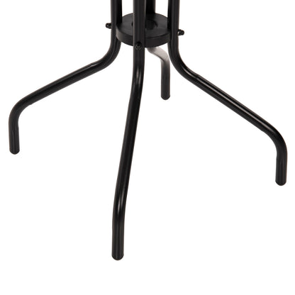OUTDOOR DINING SET 3PCS LEON HM5181.03 METAL CHAIRS & TABLE Φ60cm BLACK