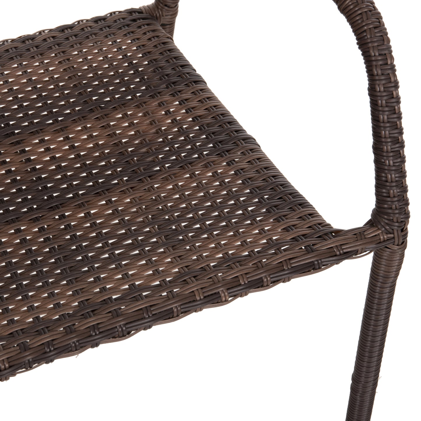 OUTDOOR DINING SET 5PCS ADAM HM10873.01 METAL & WICKER IN BROWN