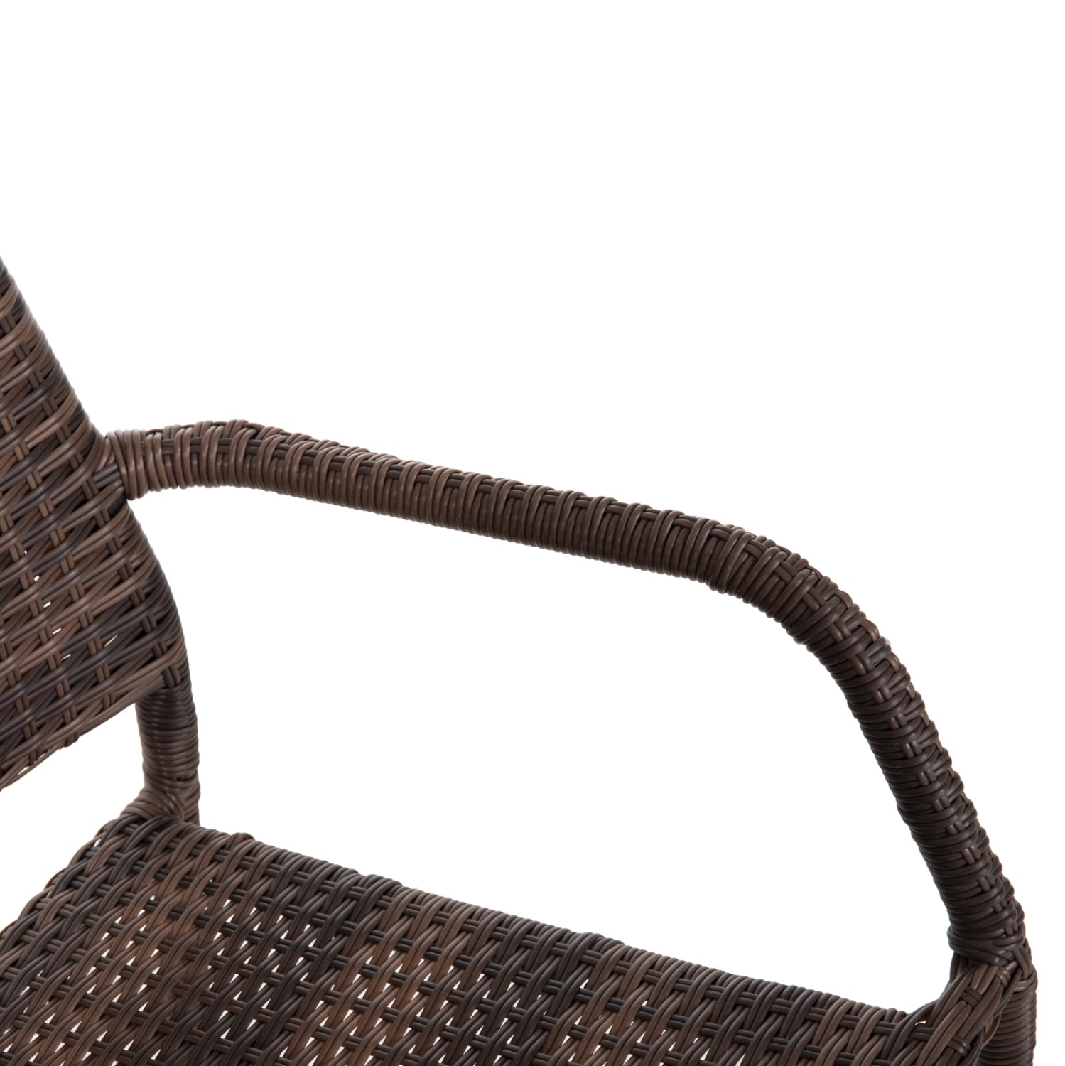 OUTDOOR DINING SET 5PCS ADAM HM10873.01 METAL & WICKER IN BROWN
