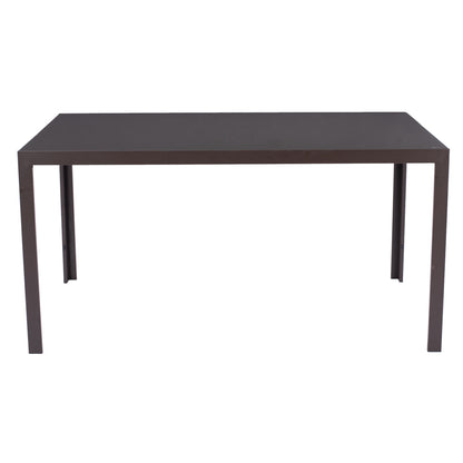 OUTDOOR 5-PCS DINING SET LEOFER HM21009 DINING TABLE & 4 ARMCHAIRS--BROWN
