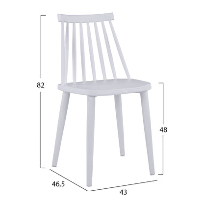 DINING SET 5PCS OFIRA HM10634 MDF TOP IN SONAMA--DINING CHAIRS IN WHITE