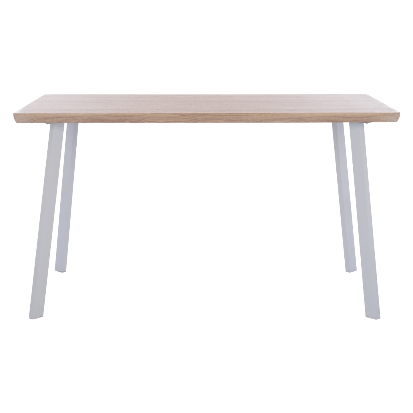 DINING SET 5PCS OFIRA HM10634 MDF TOP IN SONAMA--DINING CHAIRS IN WHITE