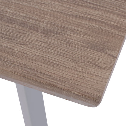DINING SET 5PCS OFIRA HM10634 MDF TOP IN SONAMA--DINING CHAIRS IN WHITE