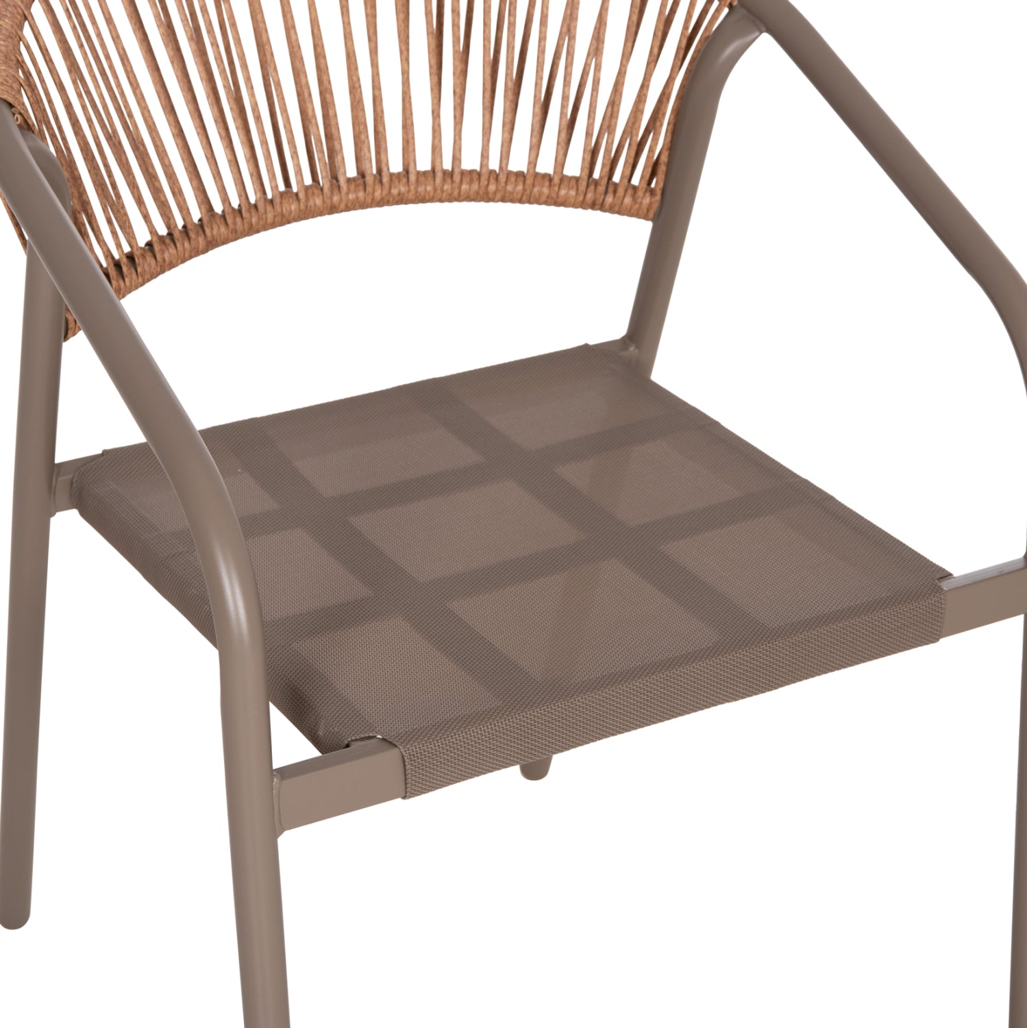 OUTDOOR DINING SET 5PCS BRUNO HM10860.04 METAL CHAIRS & TABLE 140x80cm CHAMPAGNE COLOR