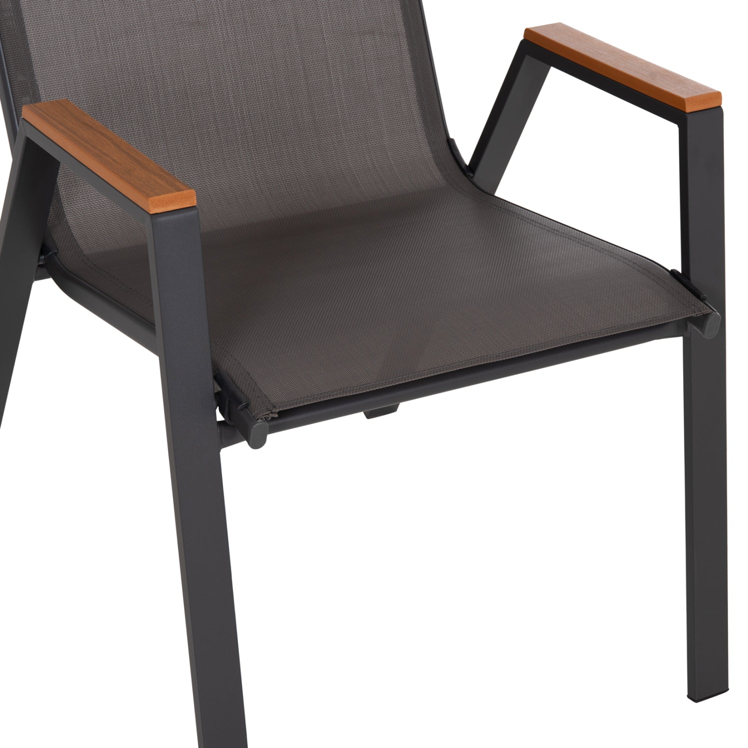 OUTDOOR DINING SET 5PCS BRUNO HM10729.01 METAL CHAIRS & TABLE 140x80cm GREY