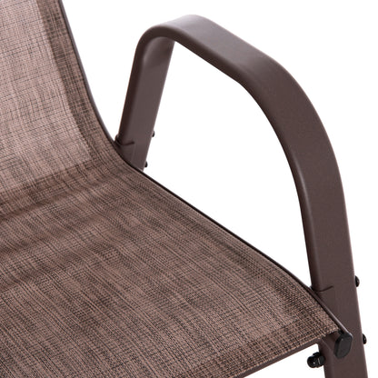 OUTDOOR DINING SET 5PCS BRAVO HM10731---4 CHAIRS & TABLE 120x70cm BROWN