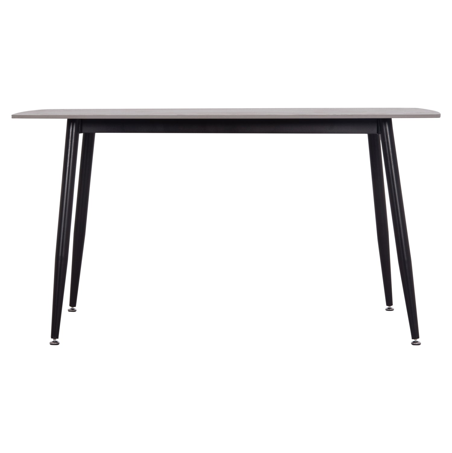 DINING SET 5PCS RAVEN HM10743 CERAMIC TOP GREY MARBLE--GREY FABRIC
