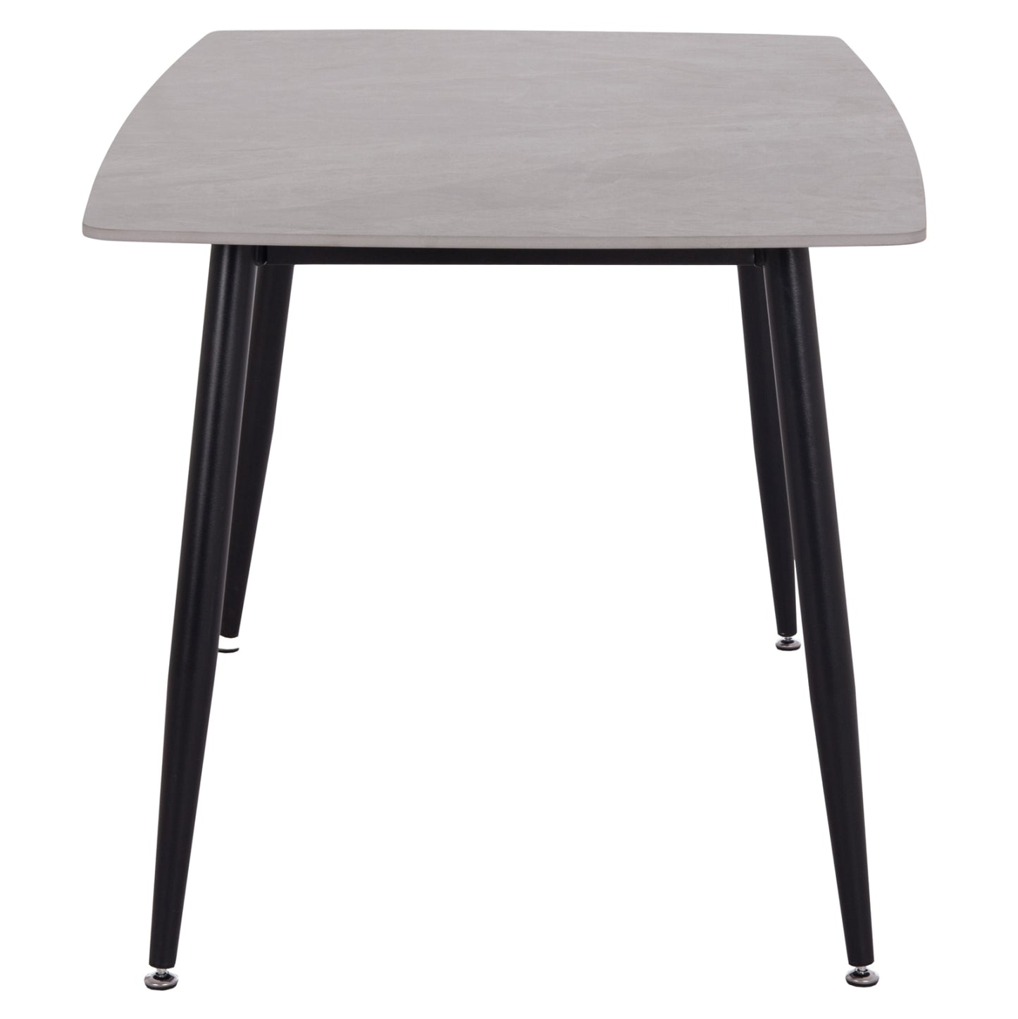 DINING SET 5PCS RAVEN HM10743 CERAMIC TOP GREY MARBLE--GREY FABRIC