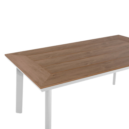 OUTDOOR DINING SET 5PCS BERG HM10823.01 ALUMINUM-POLYWOOD-TEXTILENE---WHITE