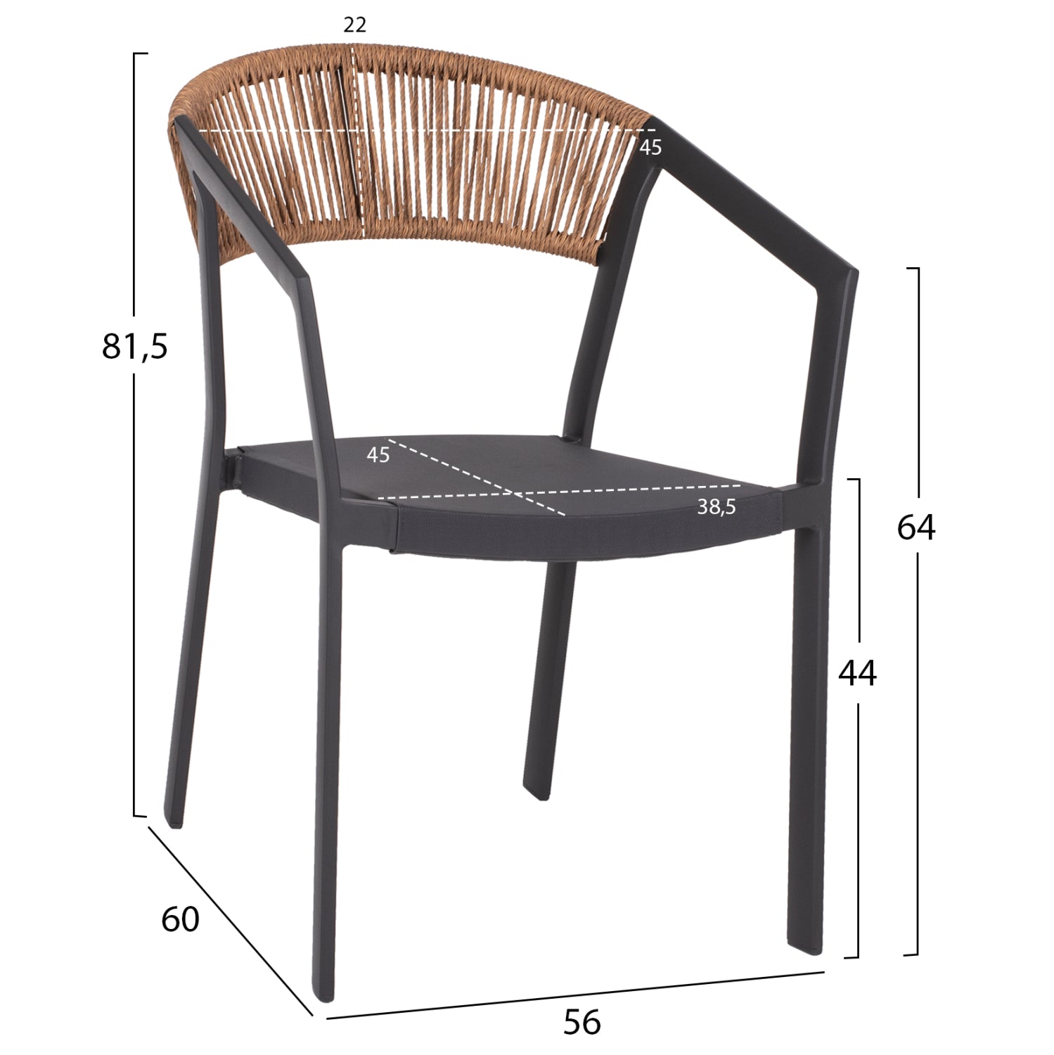 OUTDOOR DINING SET 5PCS TABER HM10832.01 ALUMINUM CHAIRS & TABLE--POLYWOOD--GREY