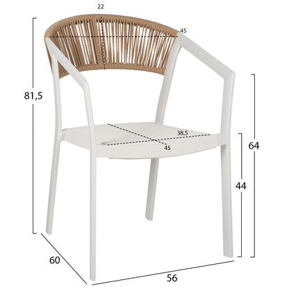 OUTDOOR DINING SET 5PCS TABER HM10837.02 ALUMINUM CHAIRS & TABLE--POLYWOOD--WHITE