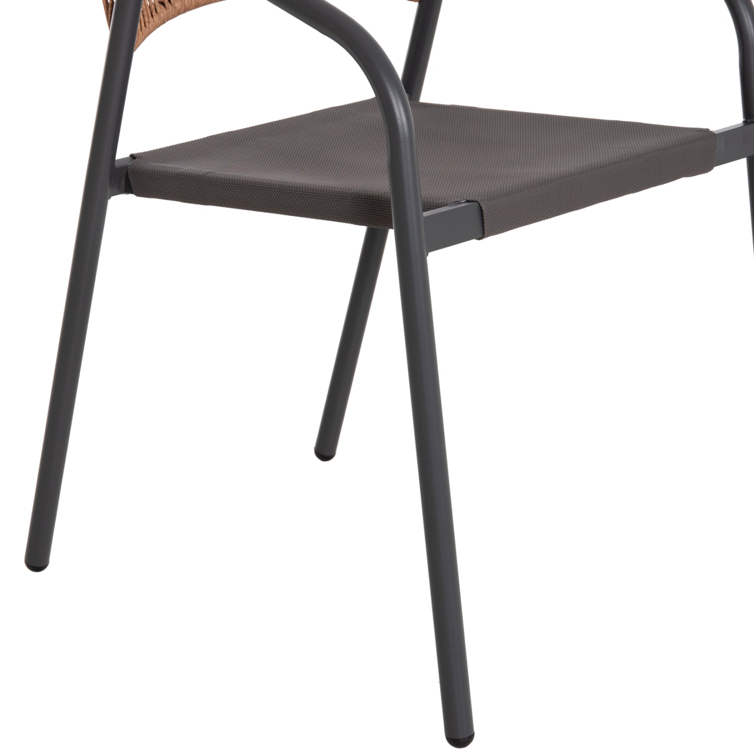 OUTDOOR DINING SET 5PCS BRUNO HM10860.01 METAL CHAIRS & TABLE 140x80cm GREY
