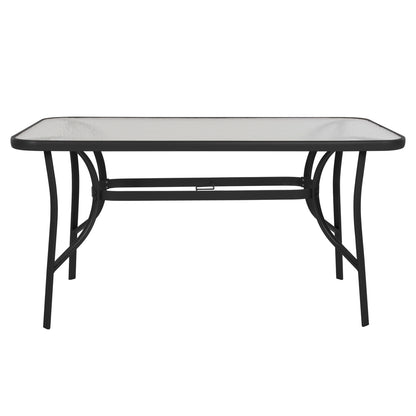 OUTDOOR DINING SET 5PCS BRUNO HM10894.03 METAL & TEXTILENE-- BLACK