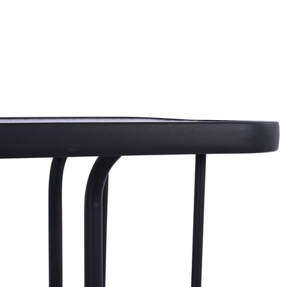 OUTDOOR DINING SET ADAM HM10897.01 TABLE 110x60cm & 4 ARMCHAIRS--GREY