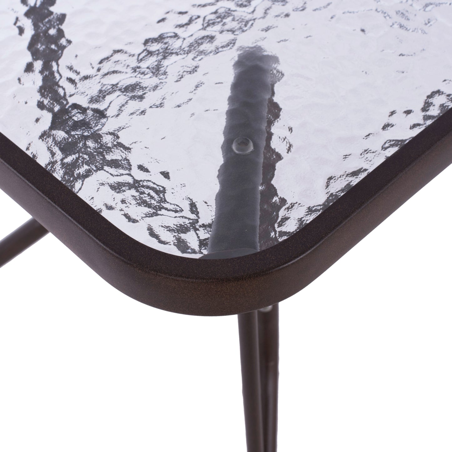 OUTDOOR DINING SET ADAM HM10897.02 TABLE 110x60cm & 4 ARMCHAIRS--BROWN
