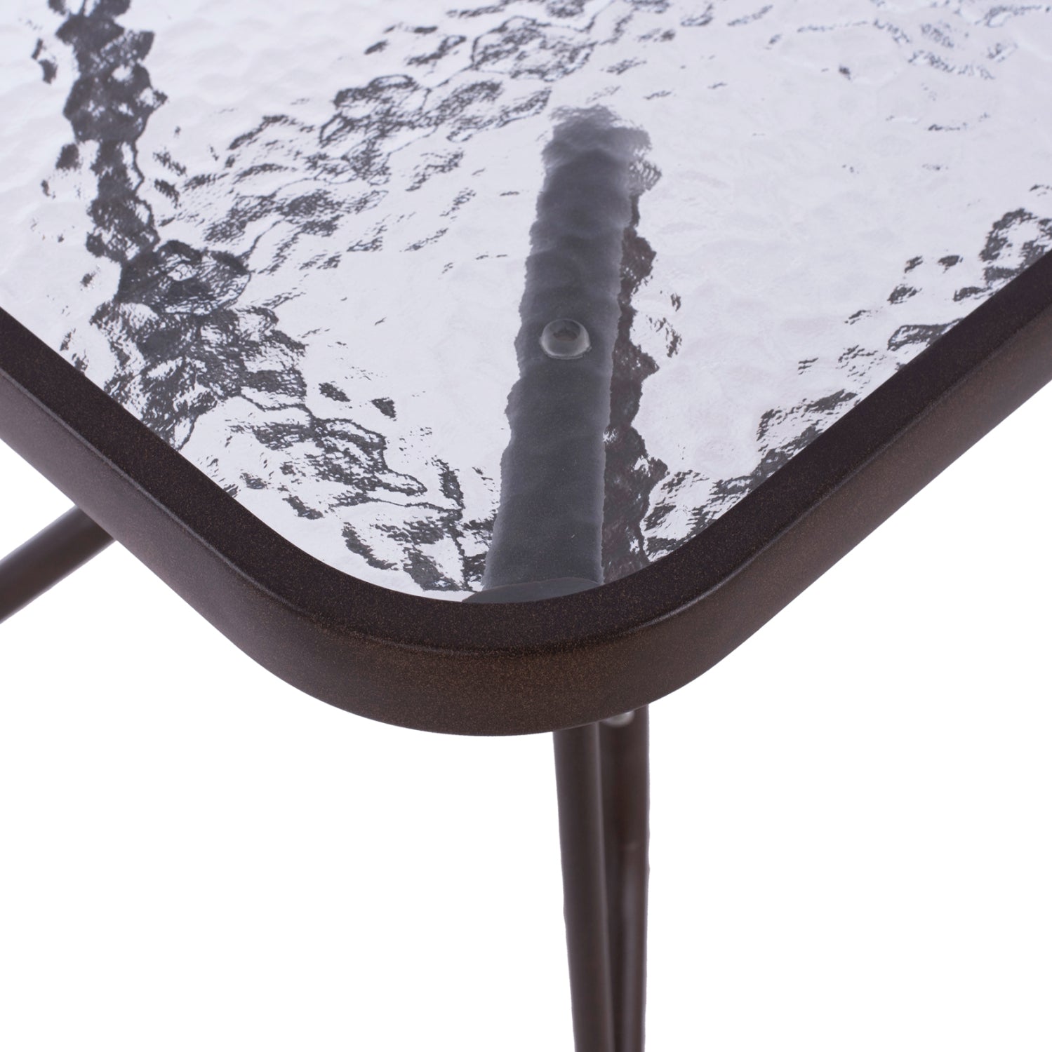 OUTDOOR DINING SET ADAM HM10897.02 TABLE 110x60cm & 4 ARMCHAIRS--BROWN