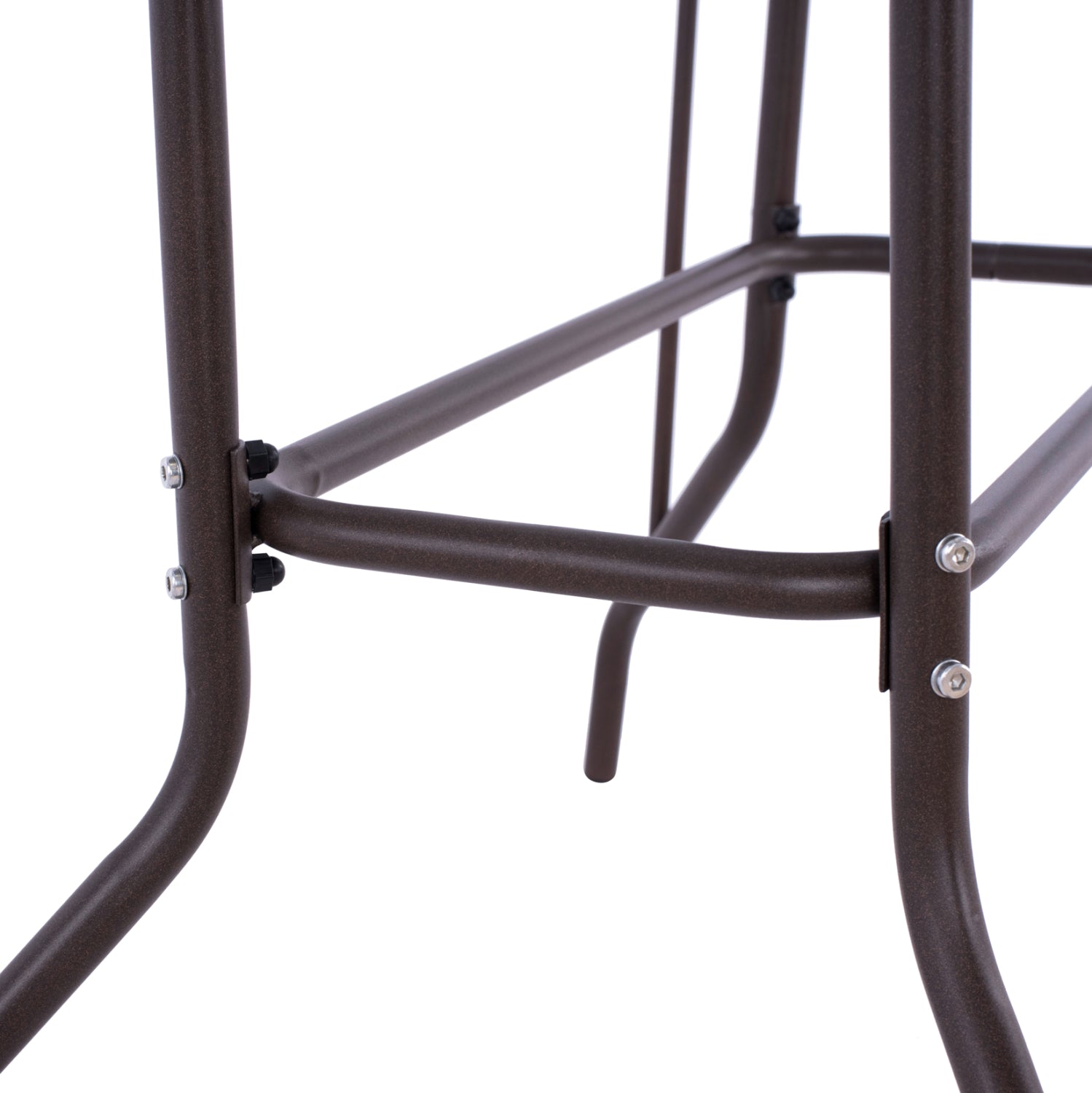 OUTDOOR DINING SET ADAM HM10897.02 TABLE 110x60cm & 4 ARMCHAIRS--BROWN