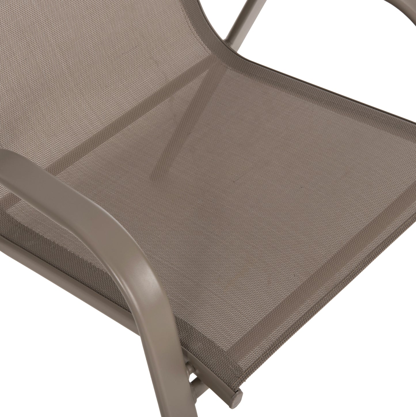 OUTDOOR DINING SET ADAM HM10897.04 TABLE 110x60cm & 4 ARMCHAIRS--CHAMPAGNE COLOR
