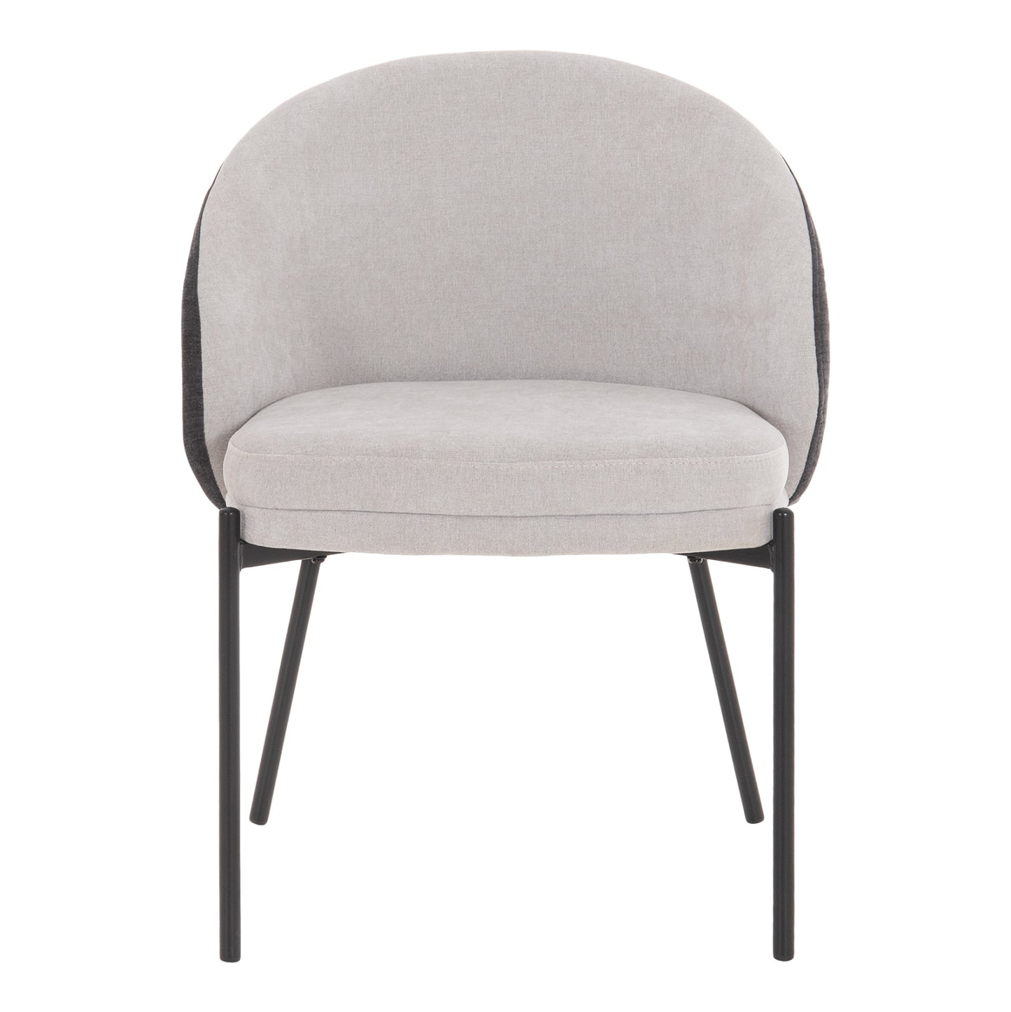 DINING SET 5PCS DETTON HM10940.01 CERAMIC TOP--FABRIC IN GREY & BLACK METAL LEGS