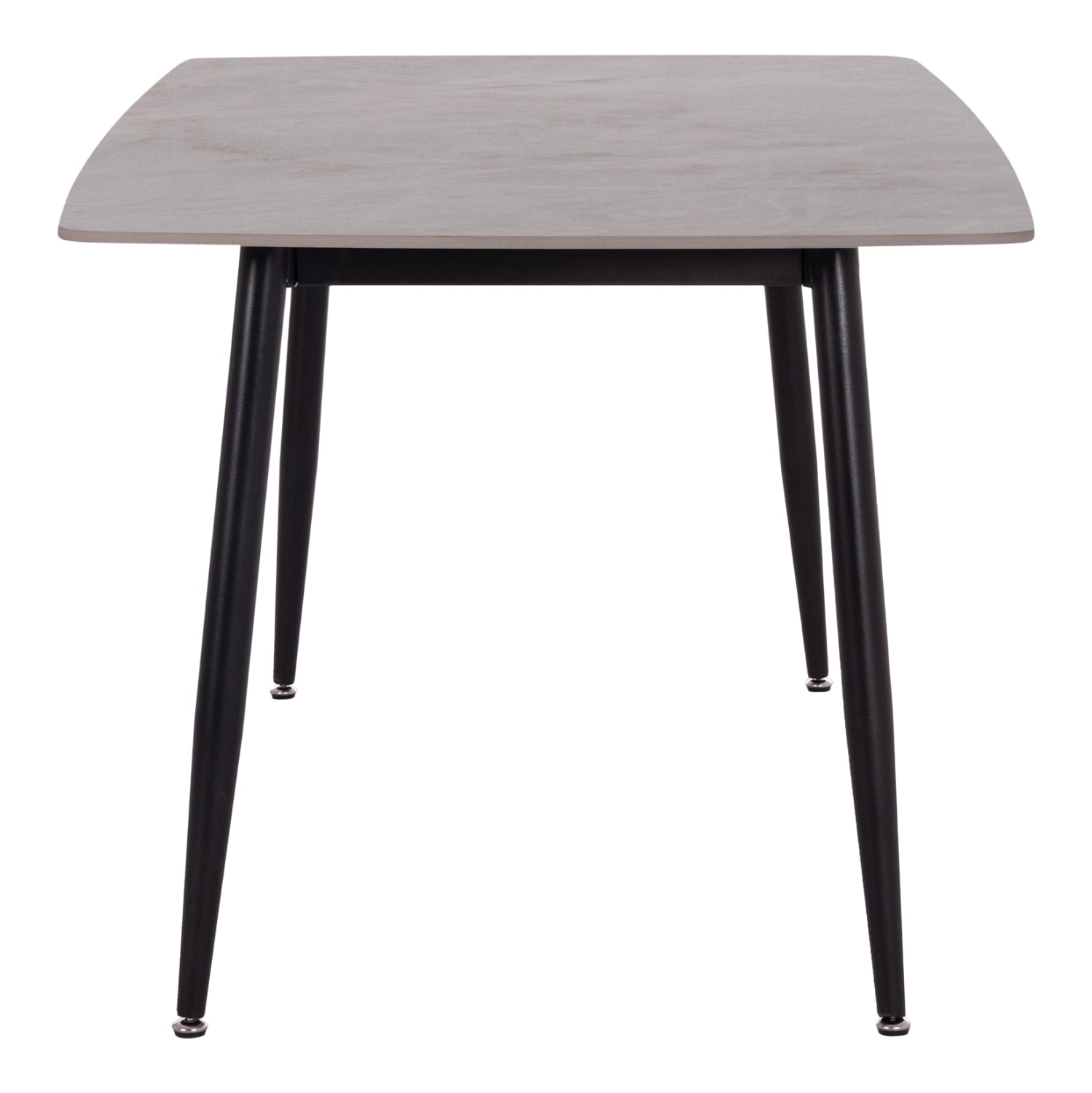 DINING SET 5PCS MANIDO HM10950.01 CERAMIC TOP--FABRIC IN GREY & BLACK METAL LEGS