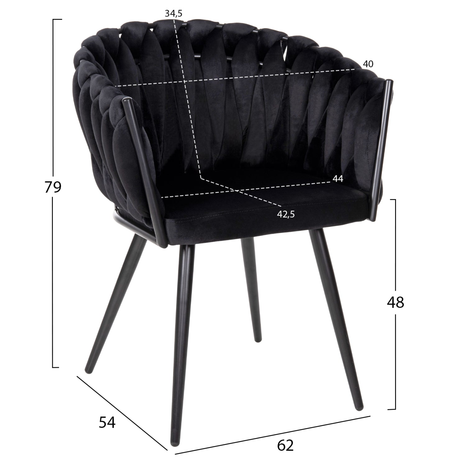 DINING SET 5PCS RAVEN HM12116.03 CERAMIC TOP BLACK MARBLE--BLACK VELVET
