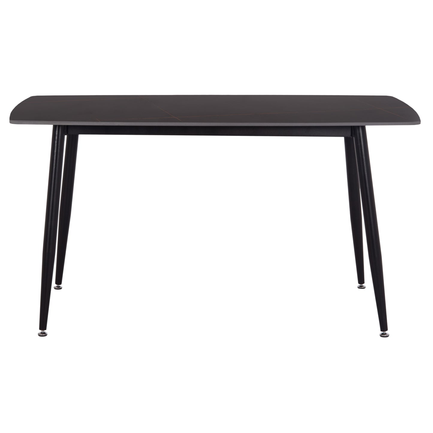 DINING SET 5PCS RAVEN HM12116.03 CERAMIC TOP BLACK MARBLE--BLACK VELVET