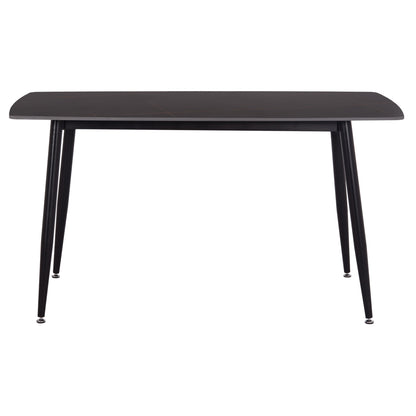 DINING SET 5PCS RAVEN HM12116.03 CERAMIC TOP BLACK MARBLE--BLACK VELVET