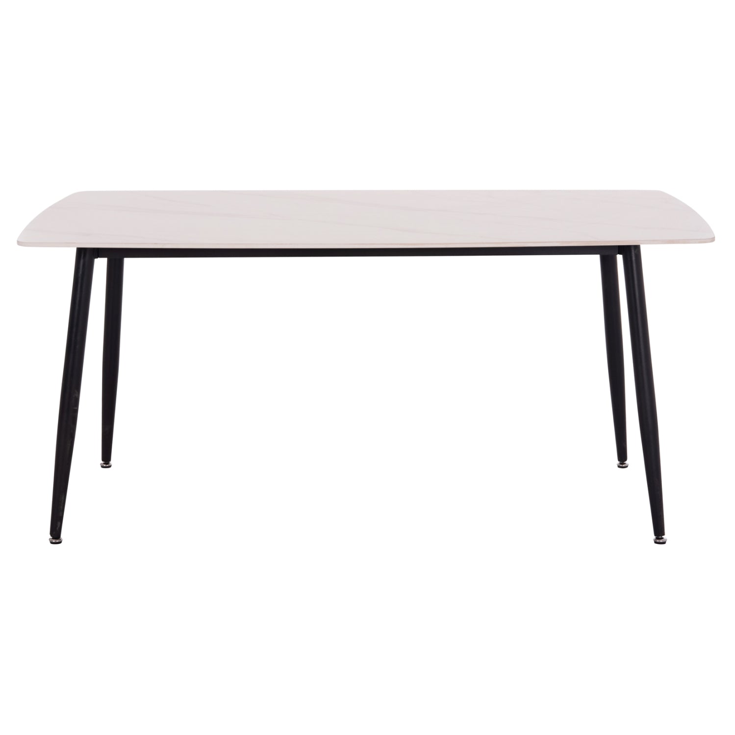 DINING SET 5PCS RAVEN HM12117.01 CERAMIC TOP WHITE MARBLE--DUSTY PINK VELVET