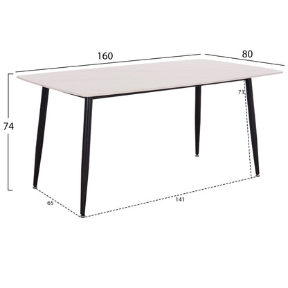 DINING SET 5PCS RAVEN HM12121.01 CERAMIC TOP WHITE MARBLE--TURQUOISE VELVET