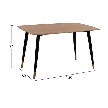 DINING SET 5PCS ALIZA HM12122.01 MDF TOP IN NATURAL WOOD COLOR--DUSTY PINK VELVET