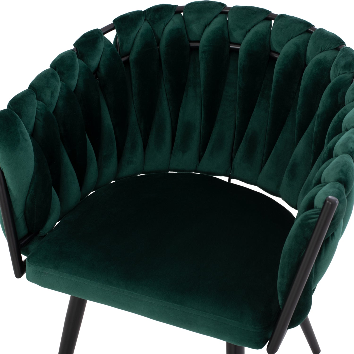 DINING SET 5PCS JOLIE HM12123.01 MDF TOP IN NATURAL WOOD COLOR--CYPRESS GREEN VELVET