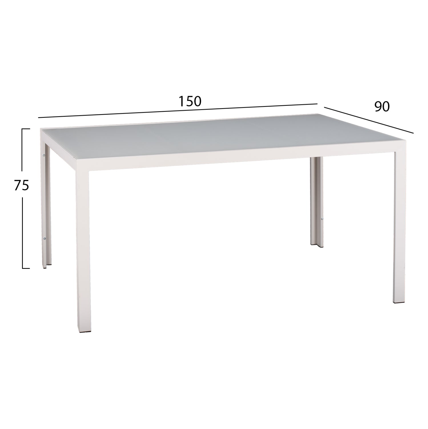 OUTDOOR DINING SET 5PCS GRET HM21022 WHITE METAL TABLE--ALUMINUM CHAIRS