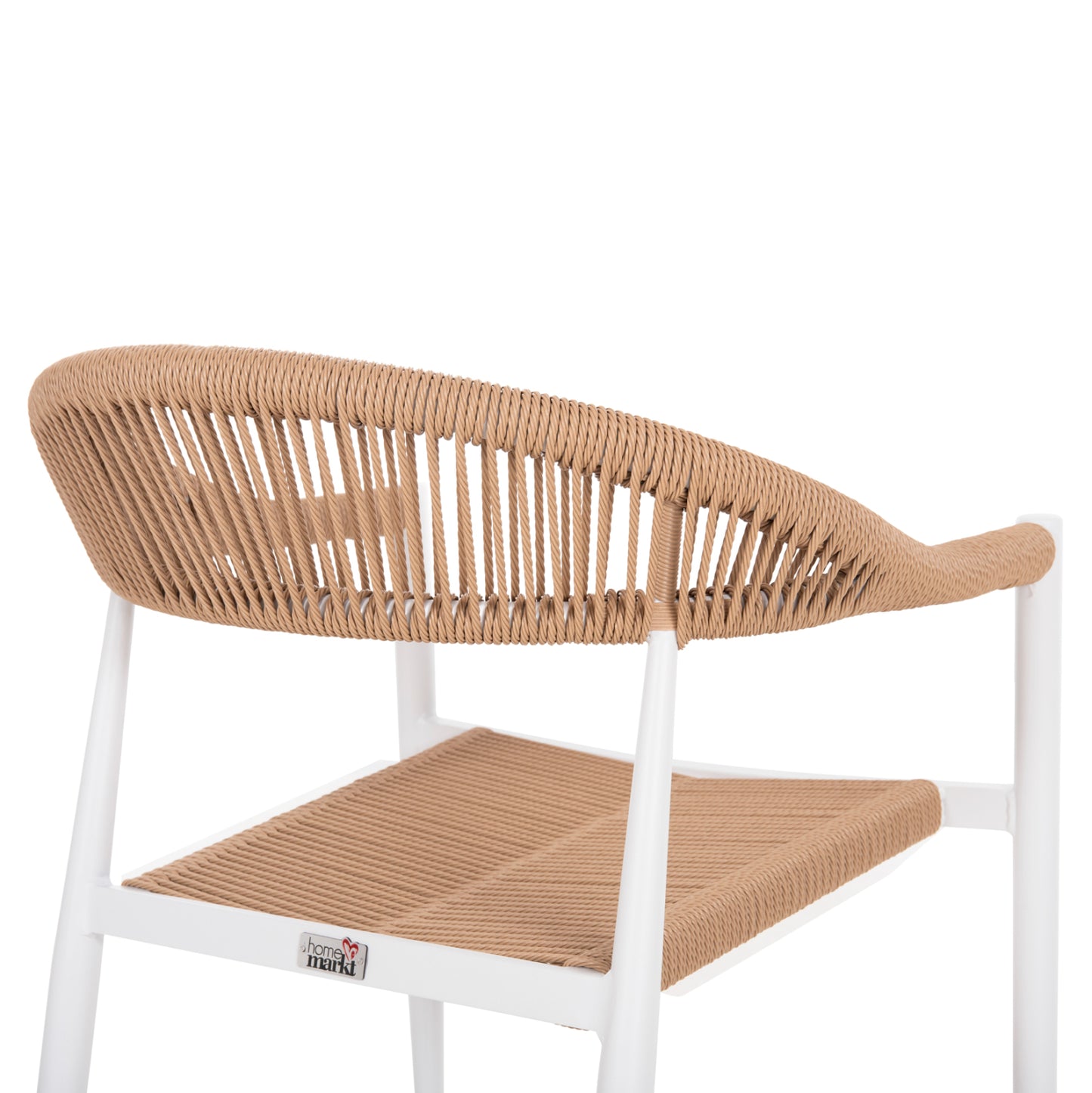 OUTDOOR DINING SET 5PCS GRET HM21022 WHITE METAL TABLE--ALUMINUM CHAIRS
