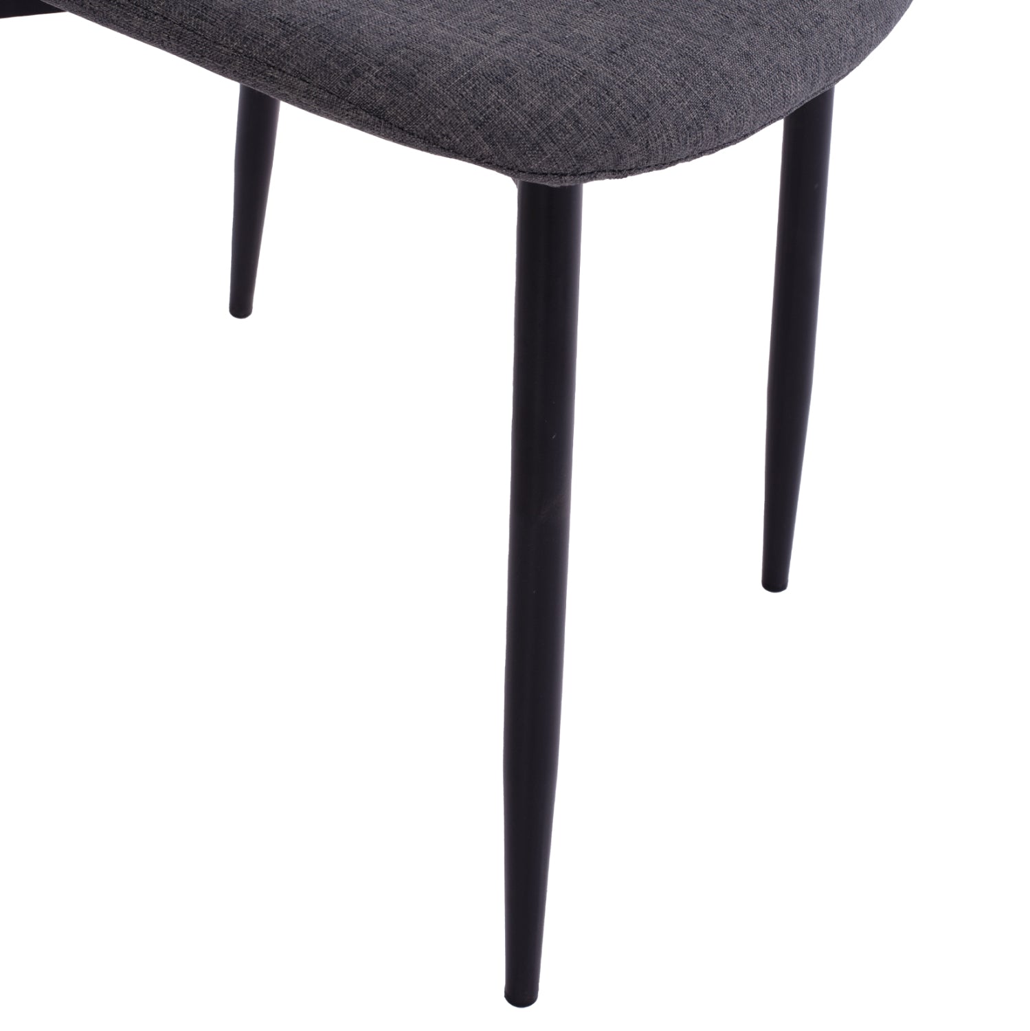 DINING SET 5PCS RAVEN HM21068.02 CERAMIC TOP BLACK MARBLE--GREY FABRIC