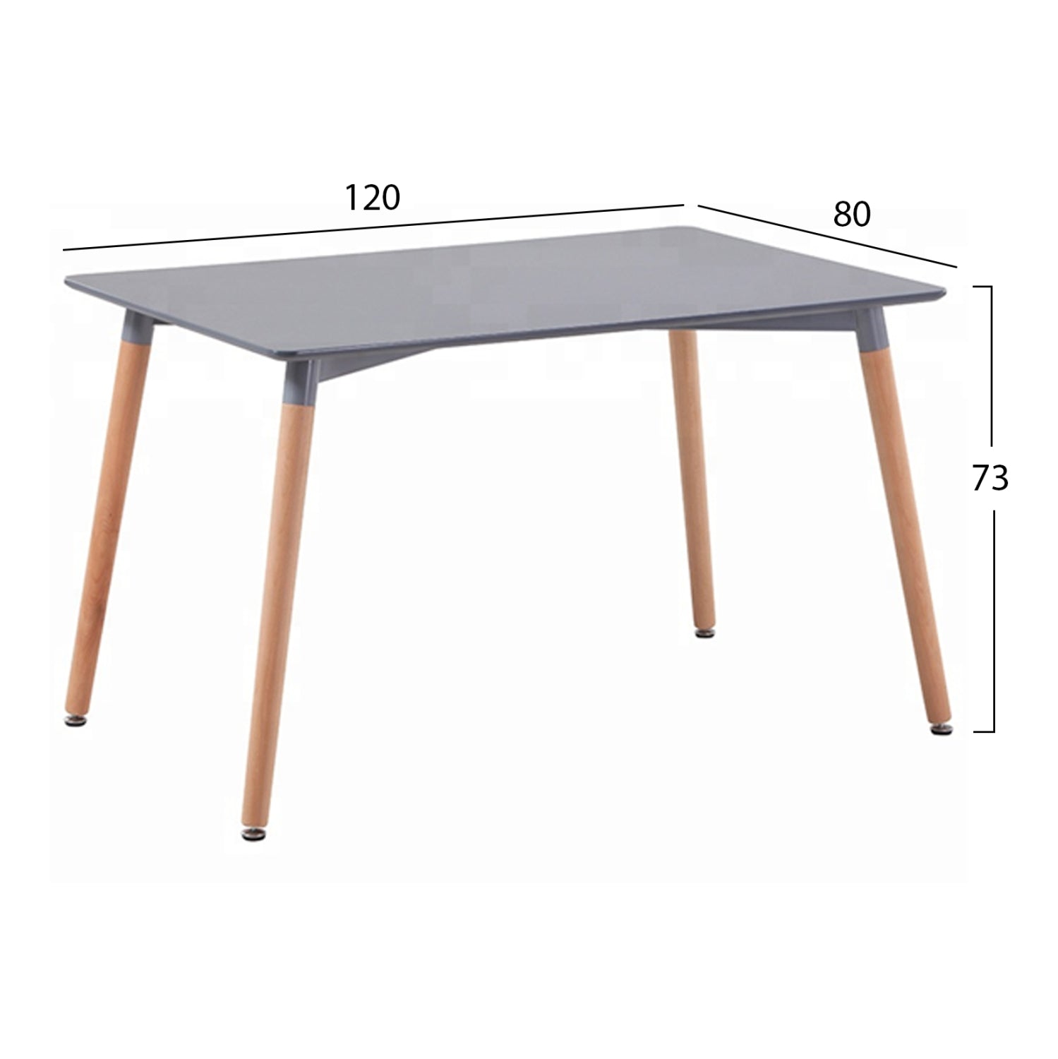 DINING SET 5PCS ANAIS HM21176 MDF TOP IN GREY--P.P. & PU IN GREY