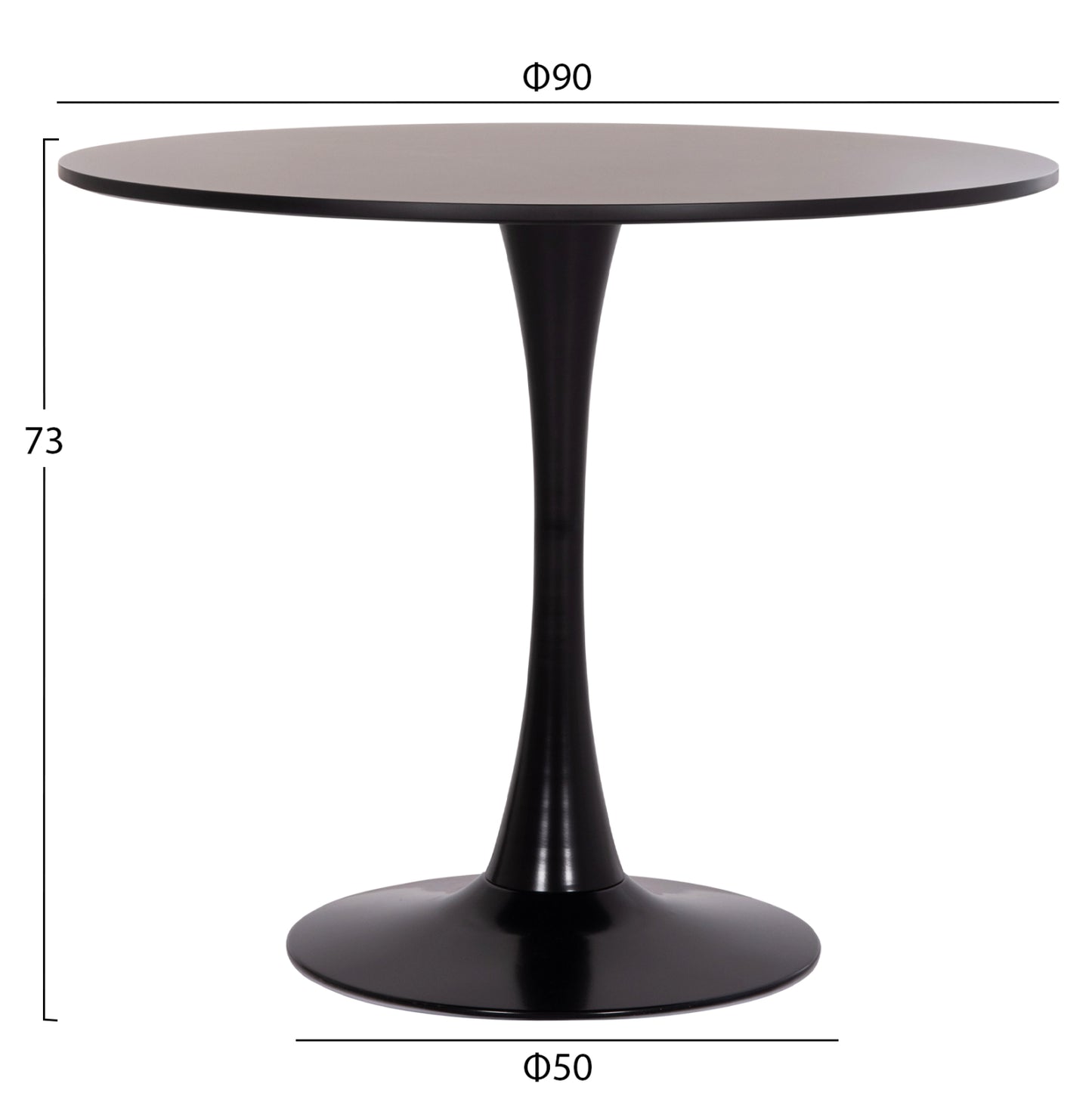 DINING SET 5PCS BROLIN HM21191 MDF TOP-METAL LEGS-VELVET--BLACK